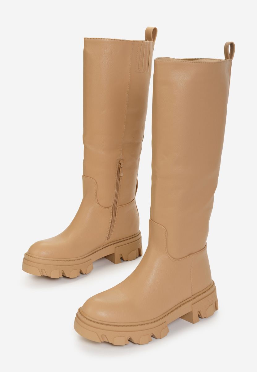 Ravne čizme Estrella braon