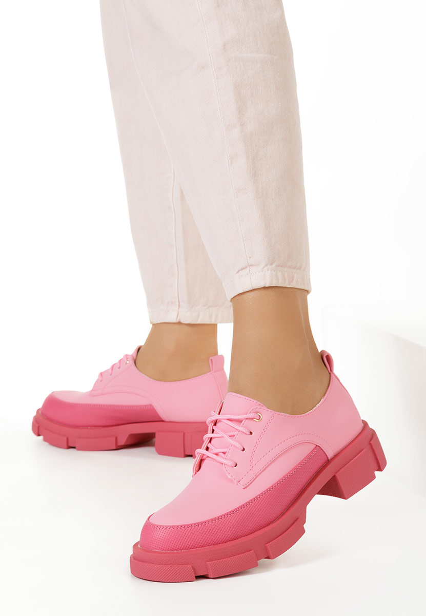 Ženske cipele derby Dianera ružičasto