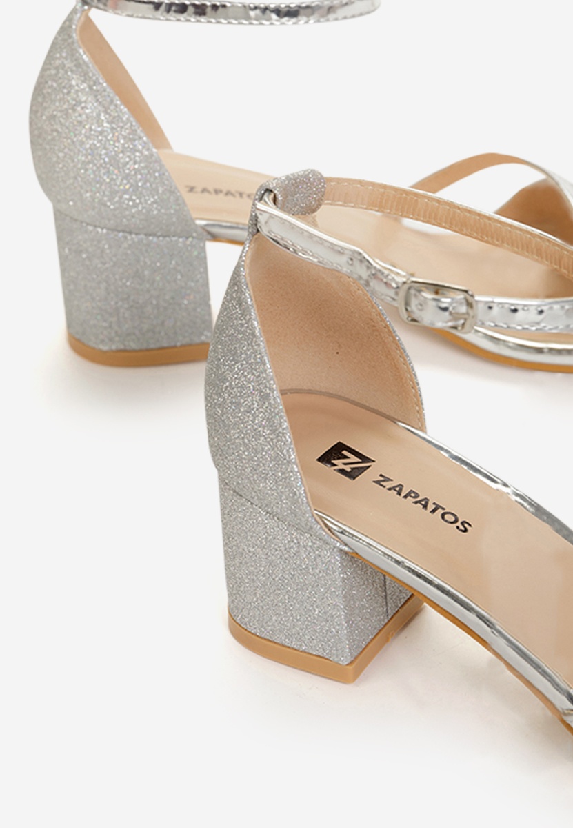 Ženske sandale elegantne Malena srebrno