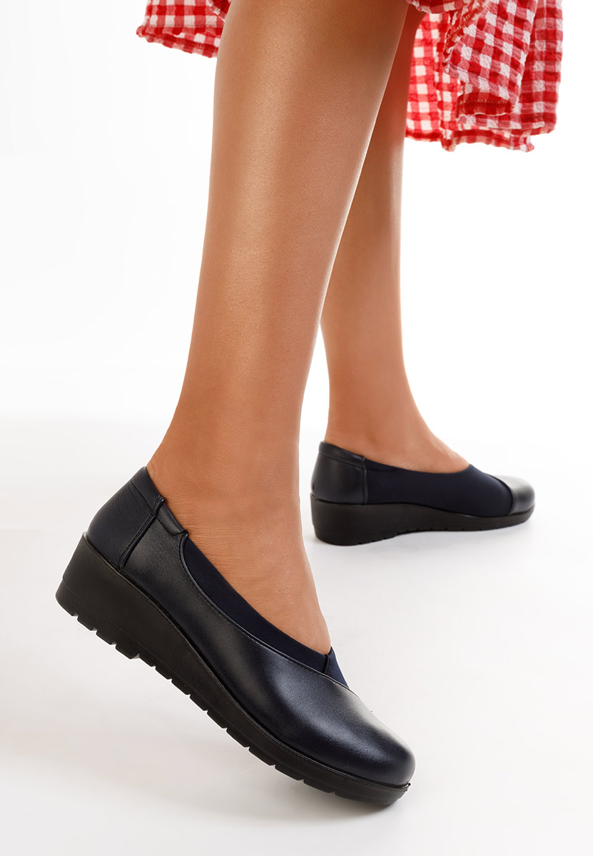 Mokasinke s platformom Iselda plavo navy