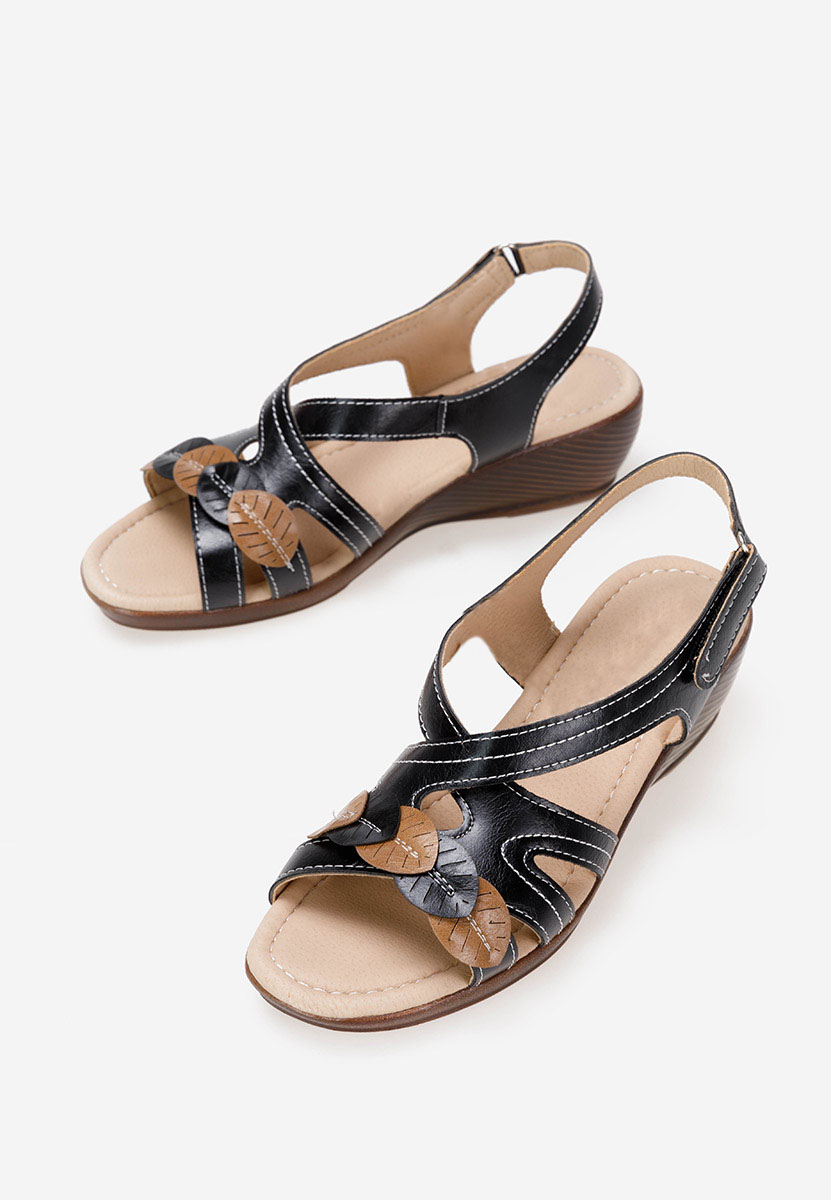 Sandale s platformom crno Meliana