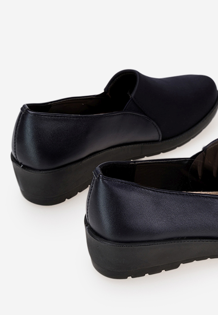 Mokasinke s platformom Yanira plavo navy