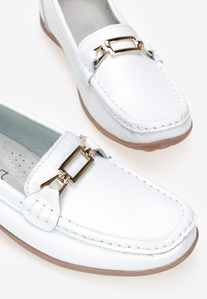 Mokasinke od prirodne kože bijele Celetina