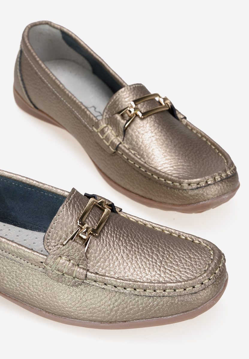 Mokasinke od prirodne kože Celetina zlatno