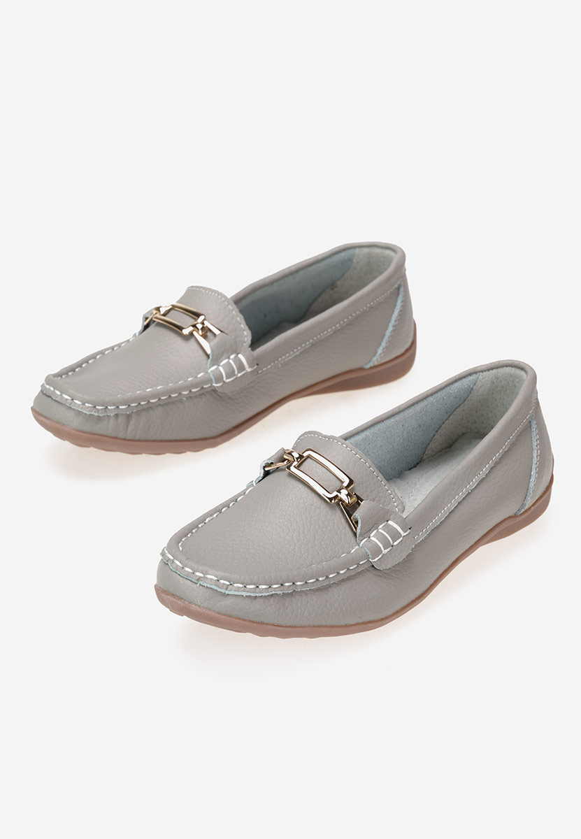 Mokasinke od prirodne kože sivo Celetina