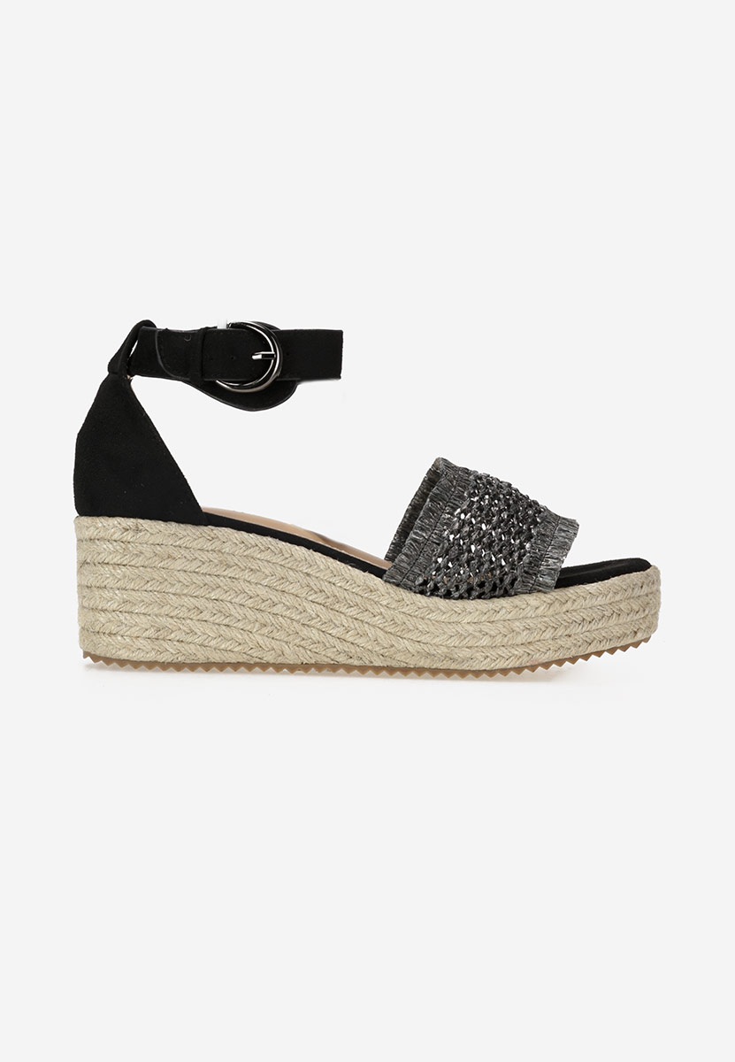 Sandale s platformom Saria crno