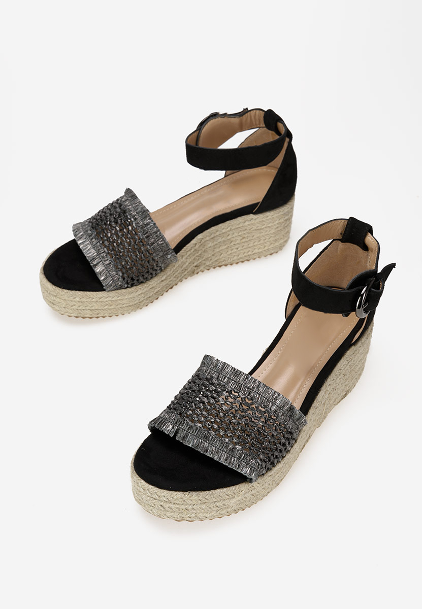Sandale s platformom Saria crno