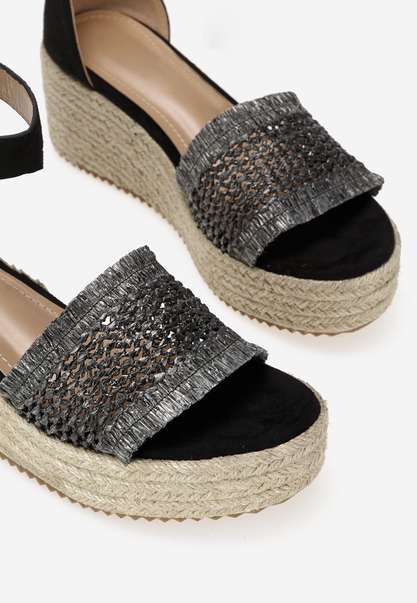 Sandale s platformom Saria crno