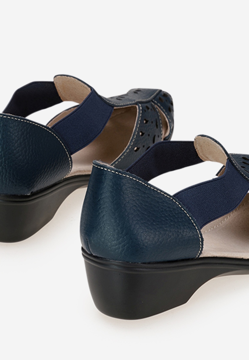 Sandale od prirodne kože Melona plavo navy