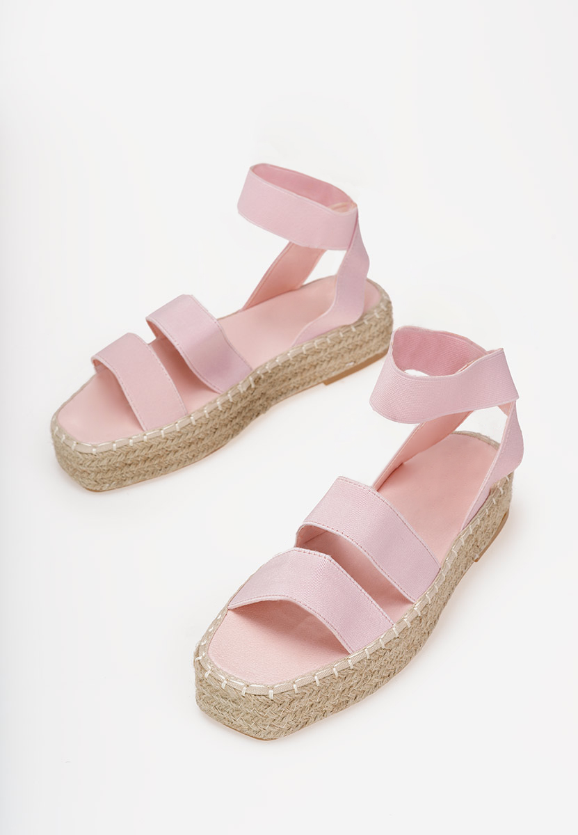 Espadrilles za ženske Clarena ružičasto