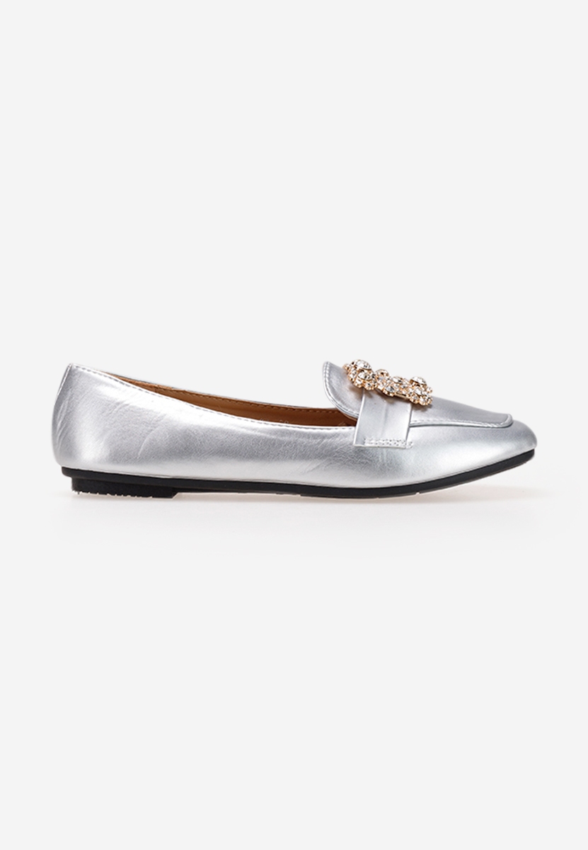 Ženske loafers Gialla srebrno