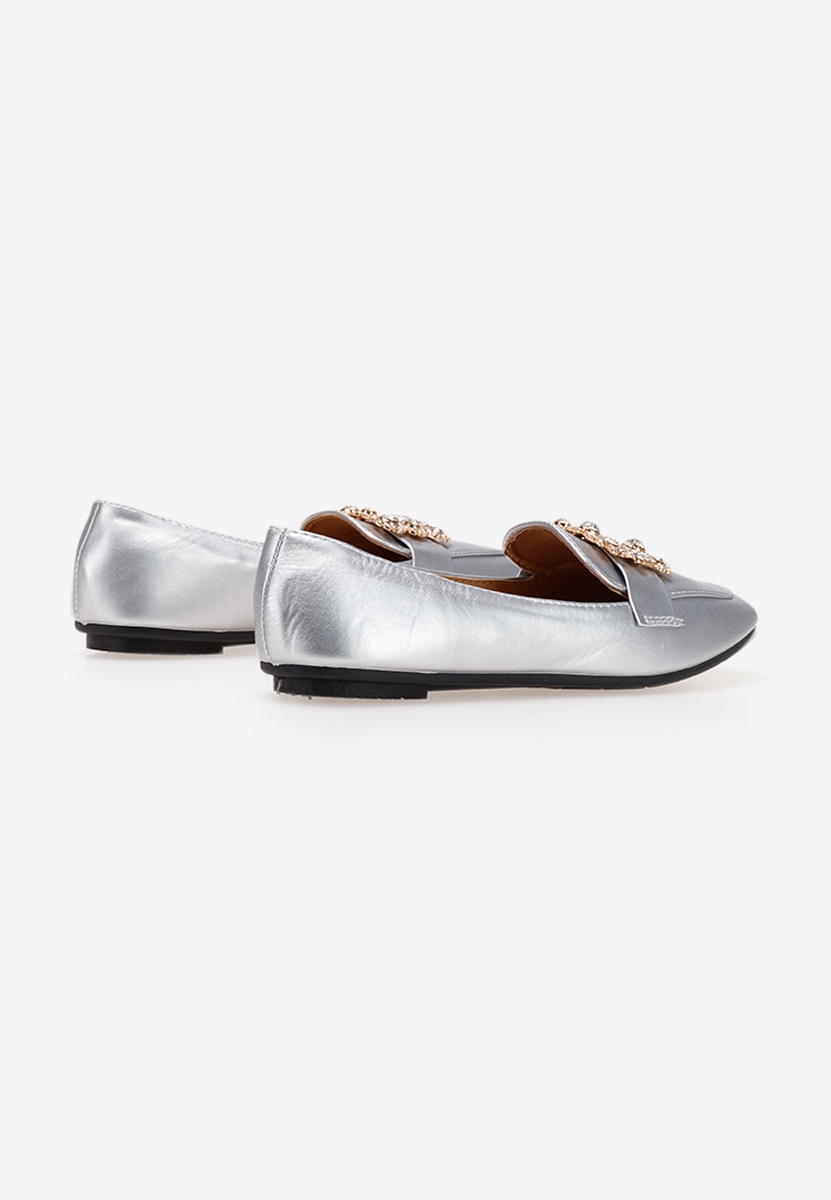 Ženske loafers Gialla srebrno