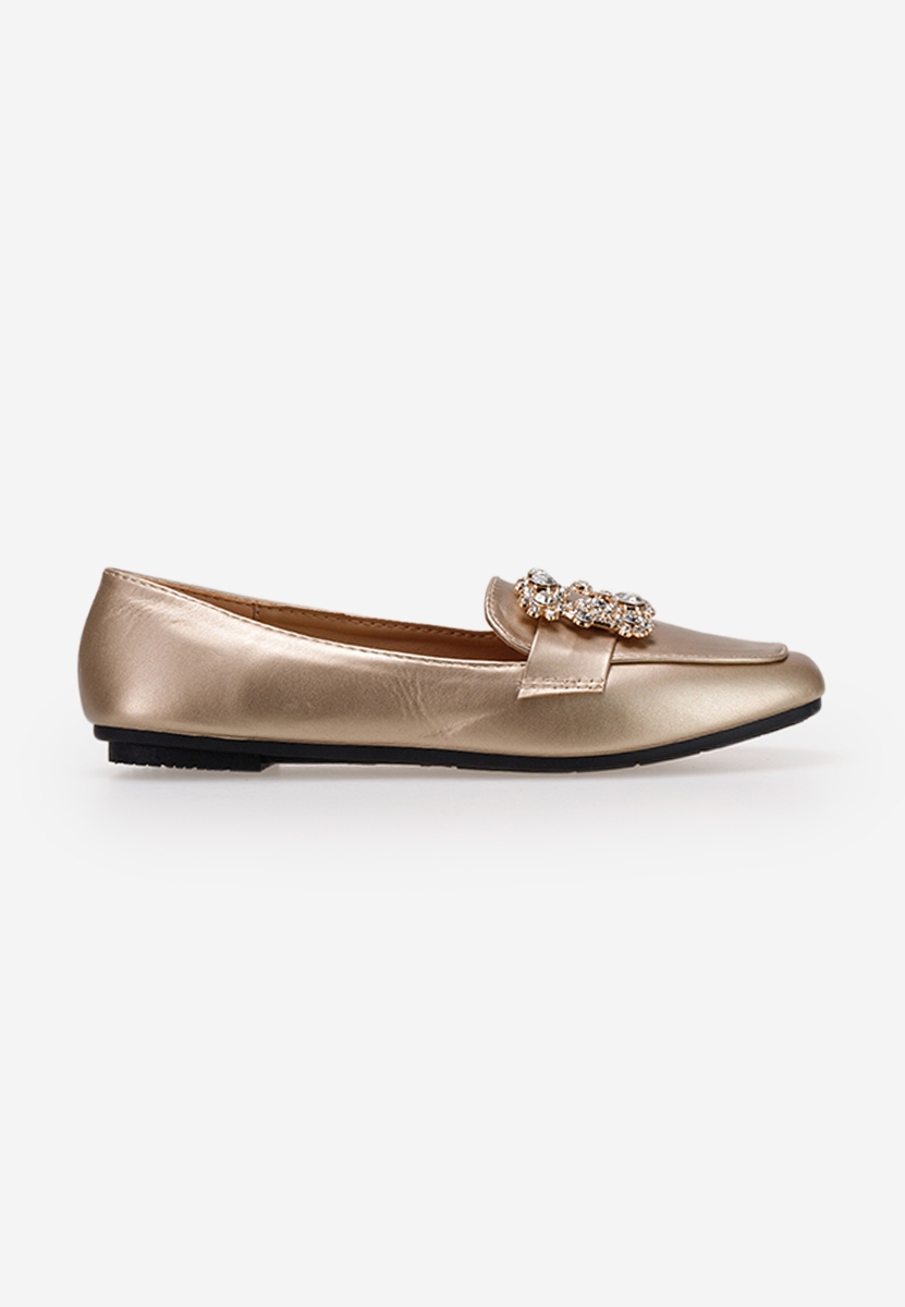 Ženske loafers Gialla zlatno