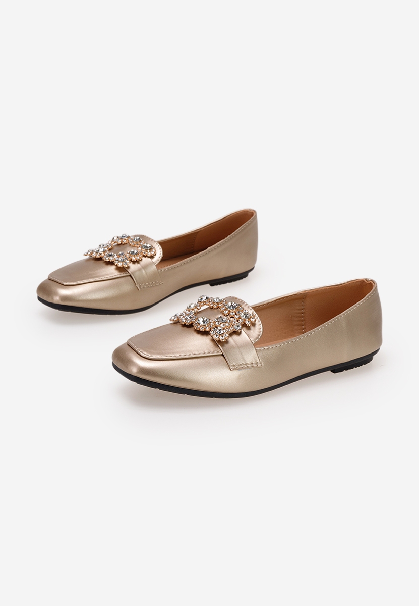 Ženske loafers Gialla zlatno