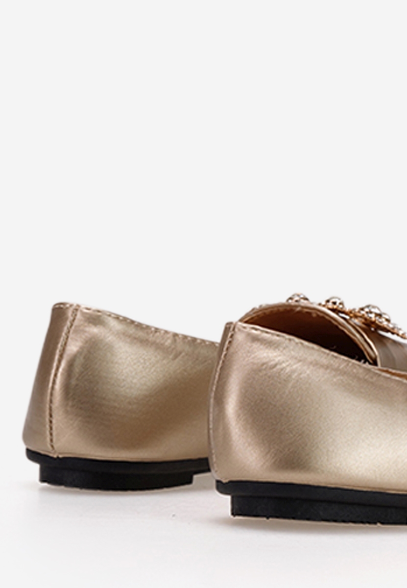 Ženske loafers Gialla zlatno