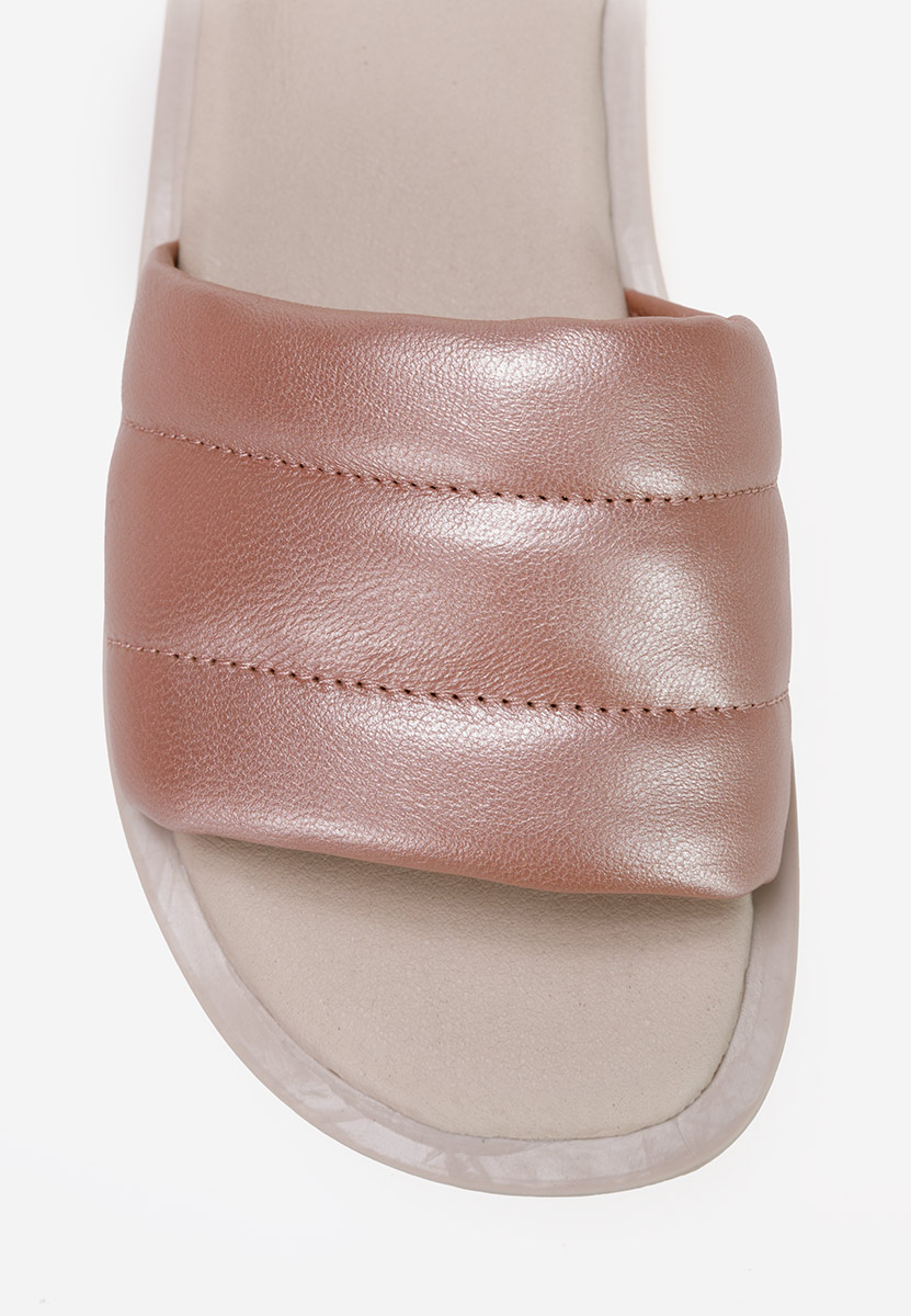 Papuče od prirodne kože Gijon ružičasto
