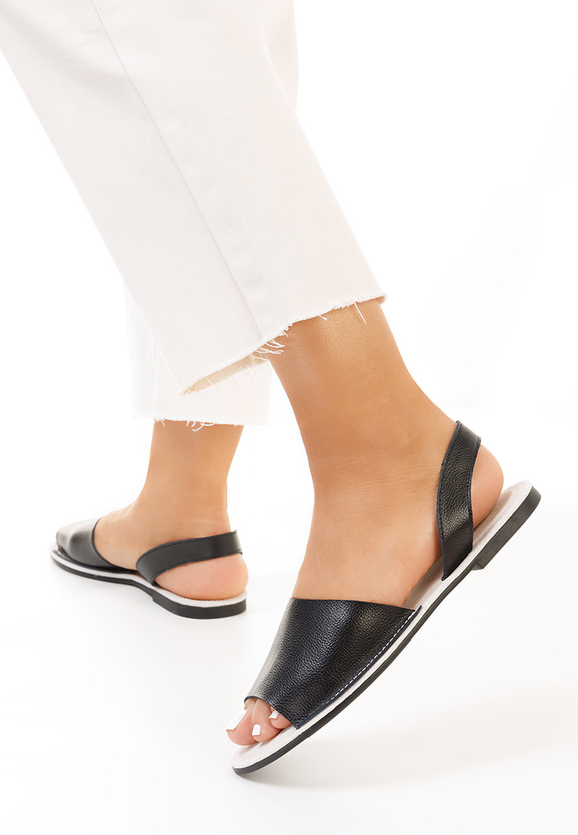 Sandale od prirodne kože Mellesa crno