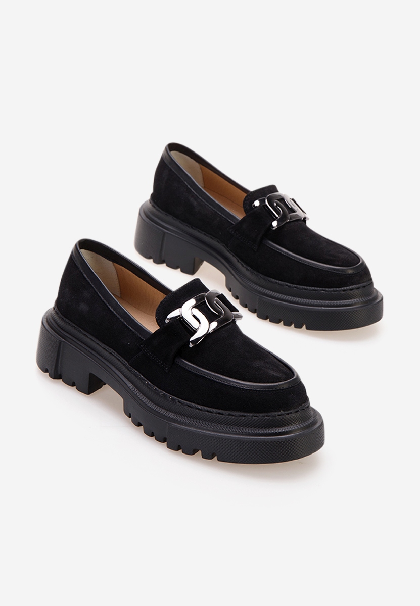 Mokasinke od prirodne kože crno Haza