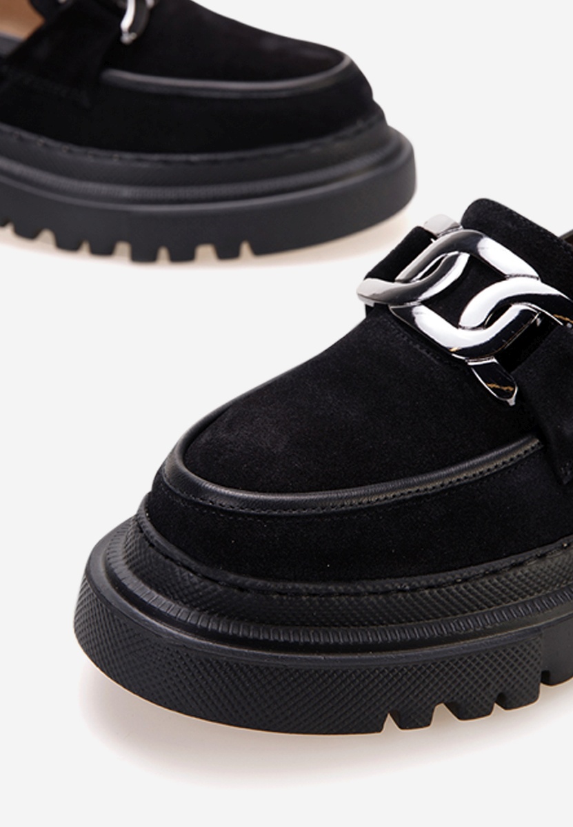 Mokasinke od prirodne kože crno Haza