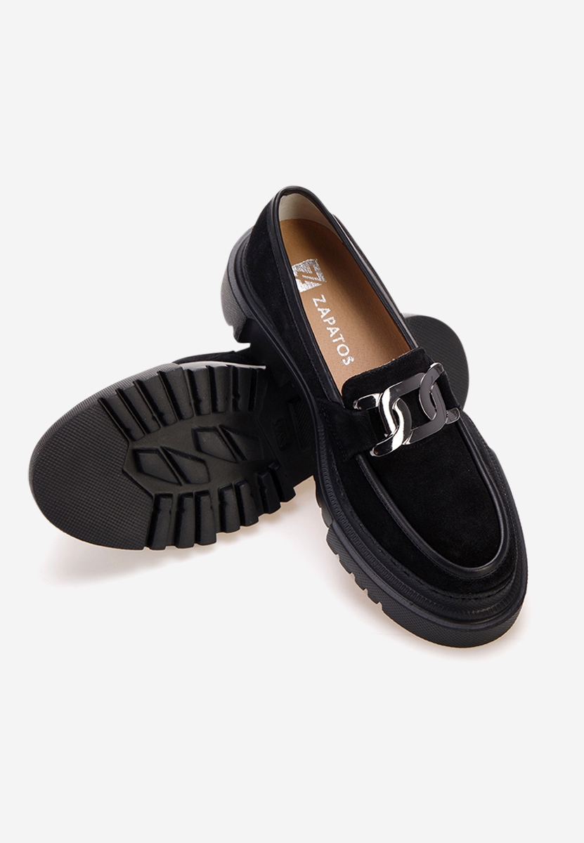 Mokasinke od prirodne kože crno Haza