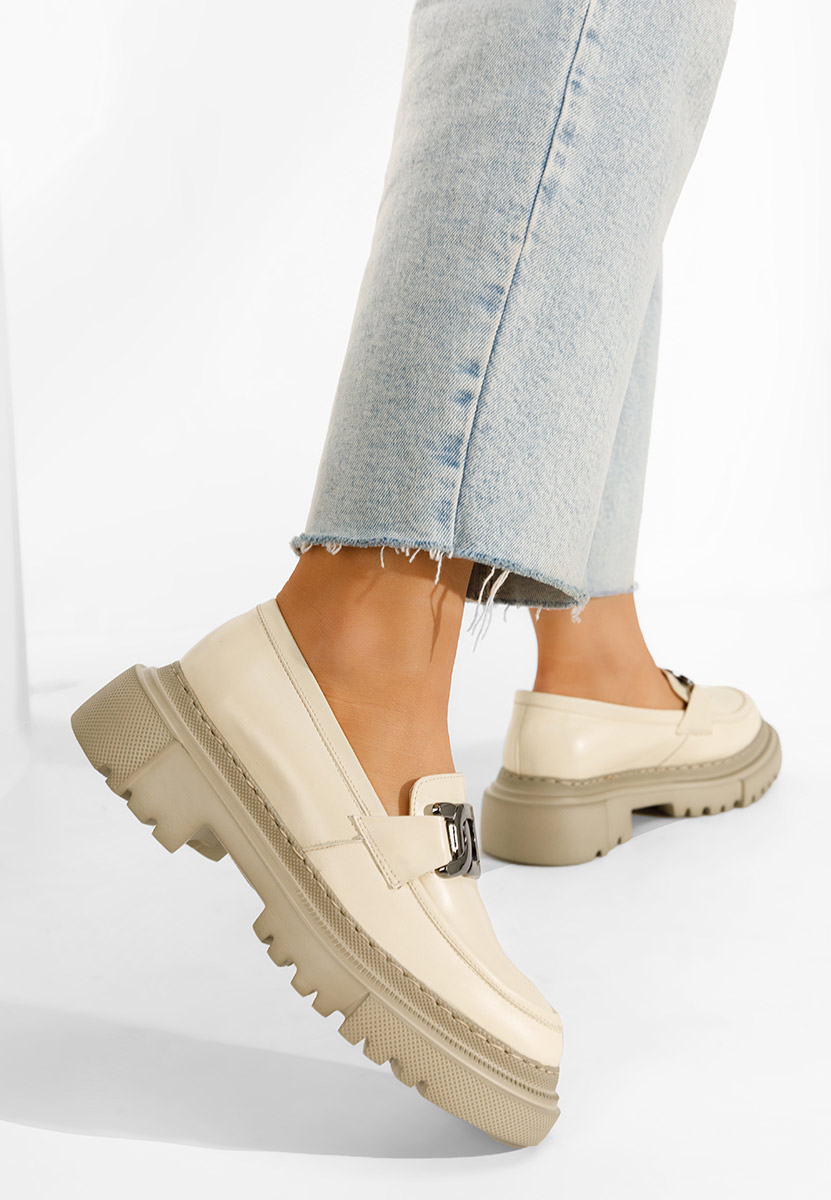 Mokasinke od prirodne kože Haza V2 bež