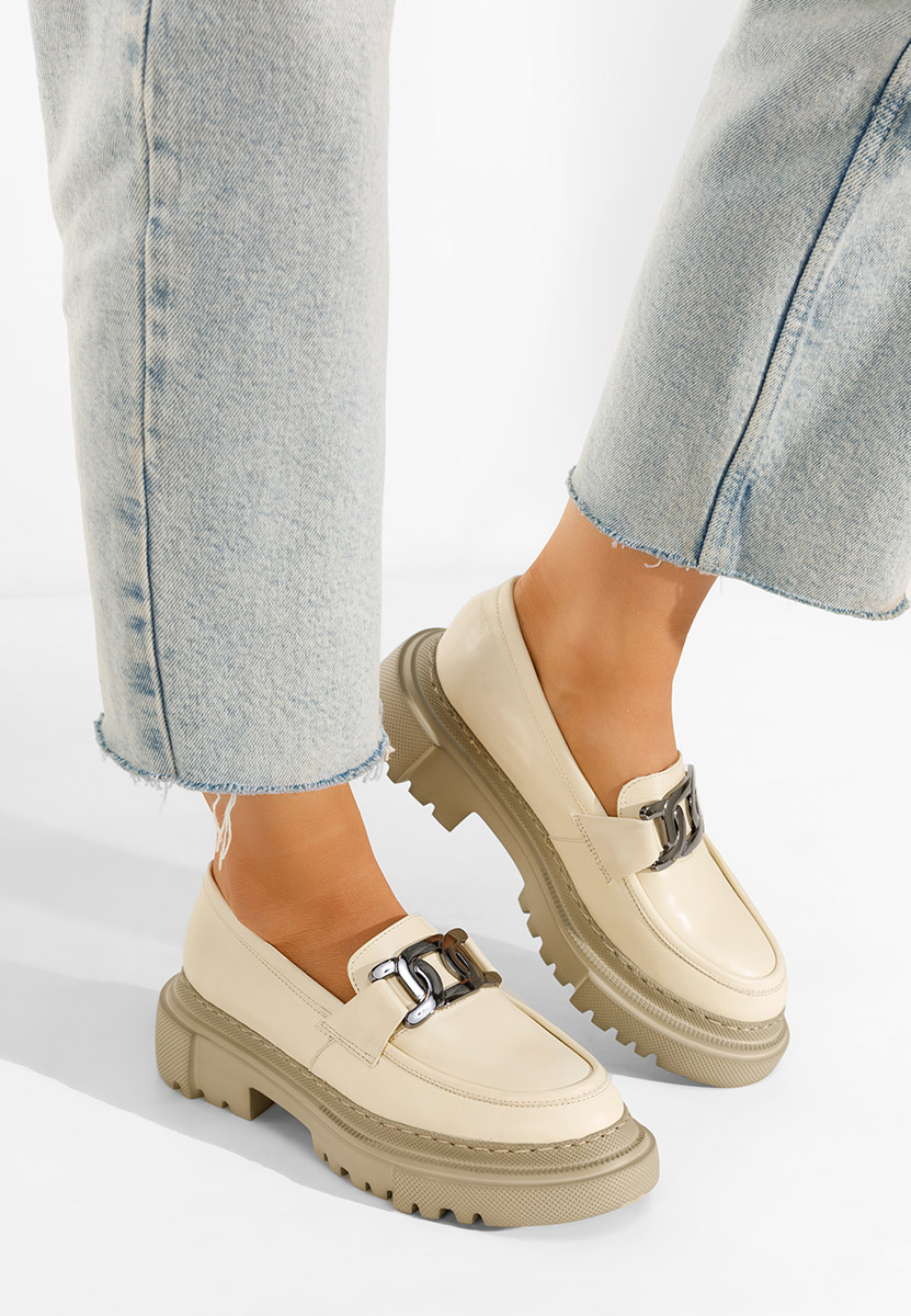 Mokasinke od prirodne kože Haza V2 bež