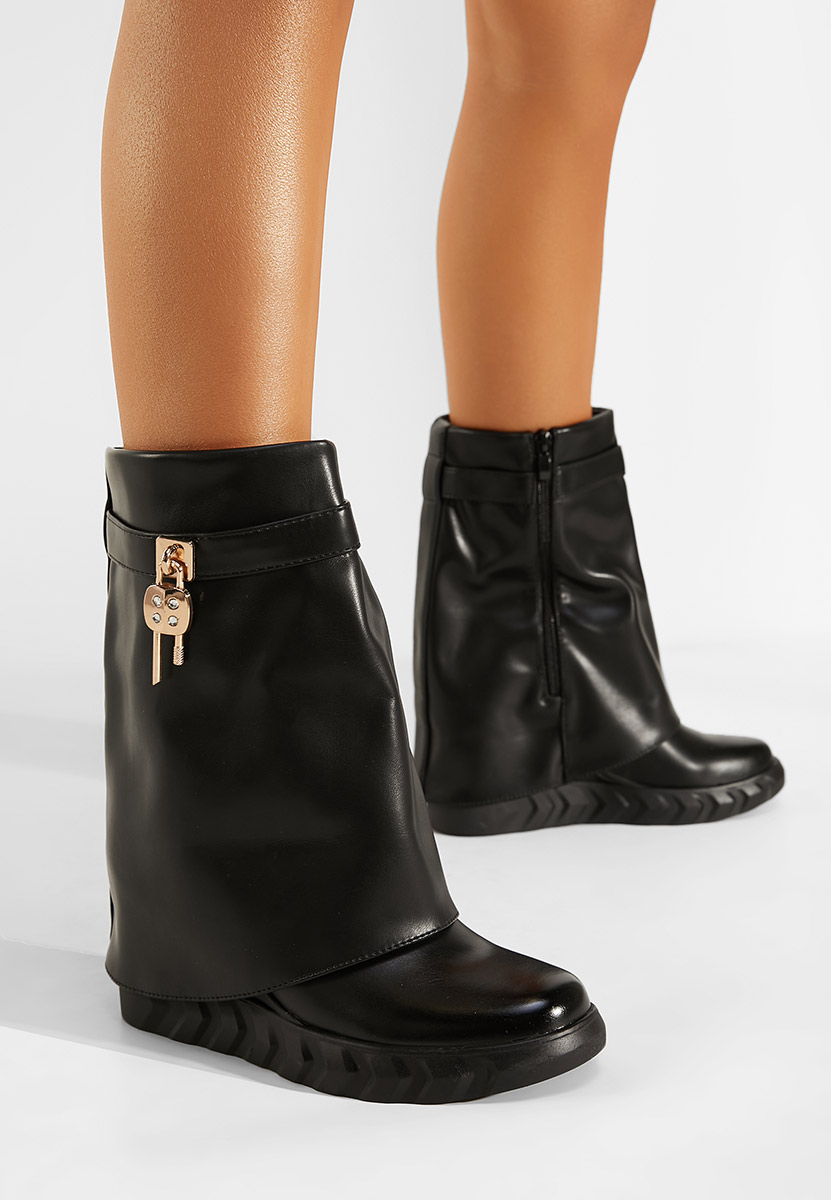 Čizme na punu petu Serena crno