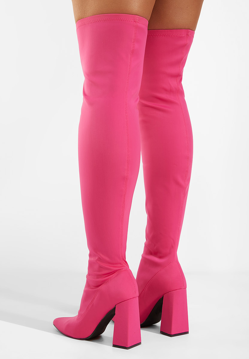 Duge čizme na petu Alexania fuksija
