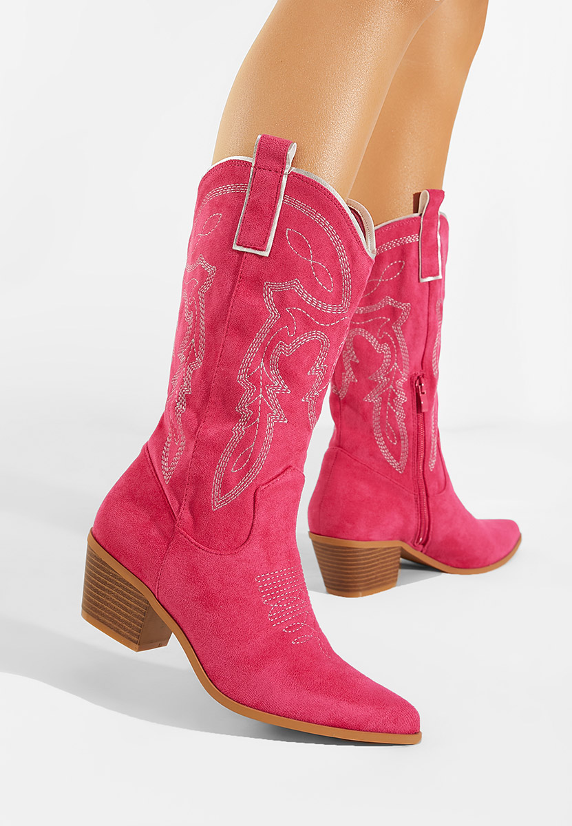 čizme kaubojke Texina ružičasto
