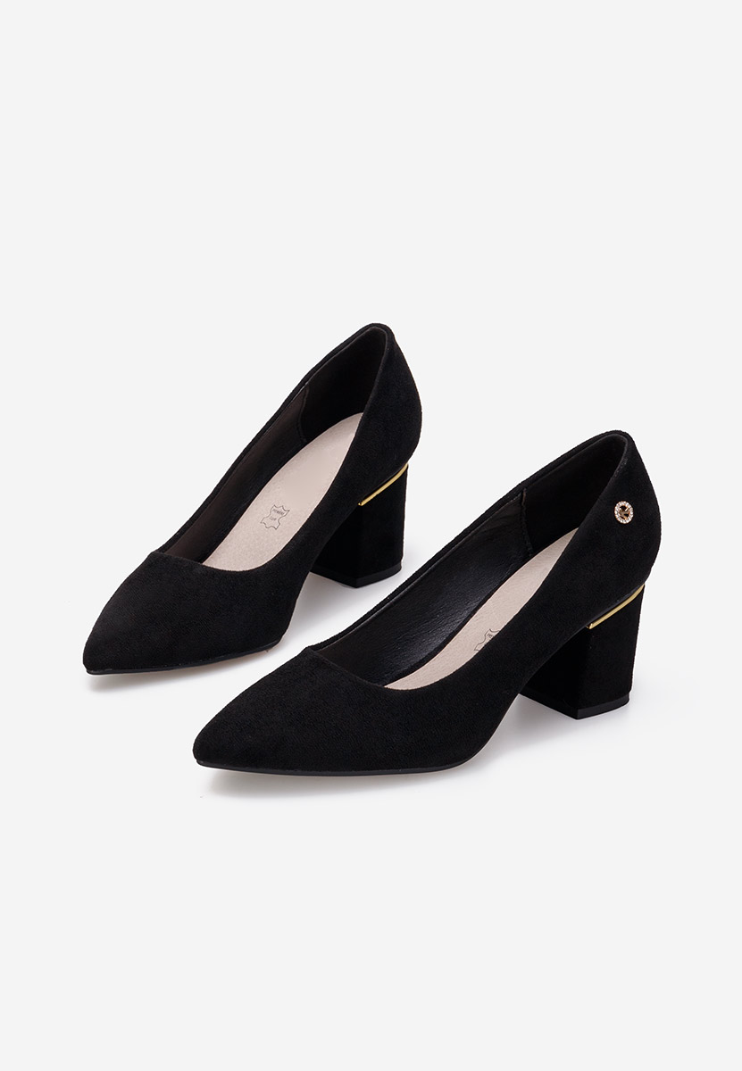 Elegantne cipele na petu crno Nelia V2