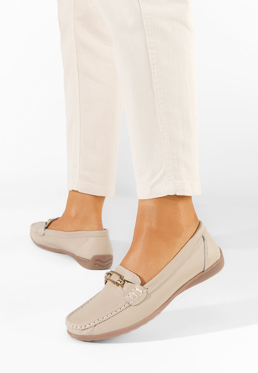 Mokasinke od prirodne kože Celetina bež