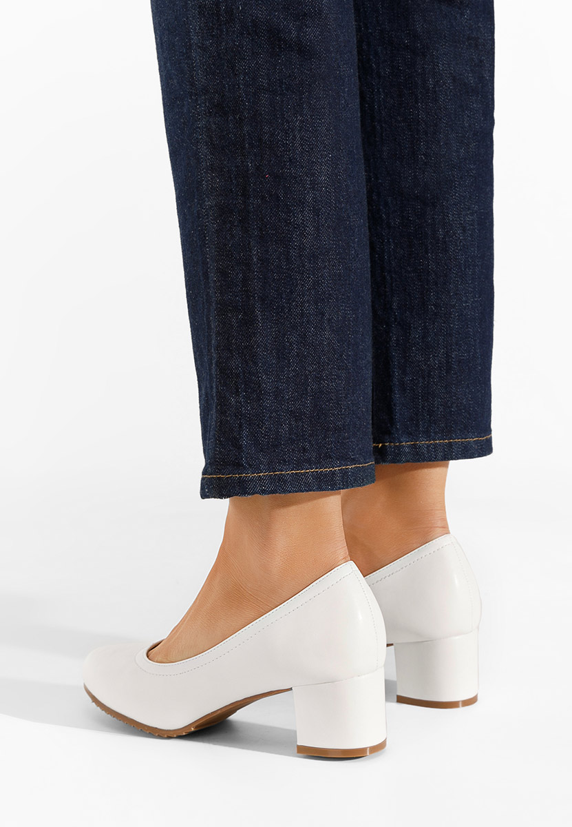Cipele na srednje visoku petu Zinia bijele