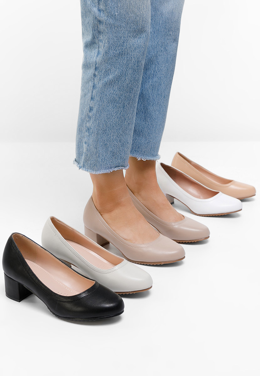 Cipele na srednje visoku petu Zinia bijele