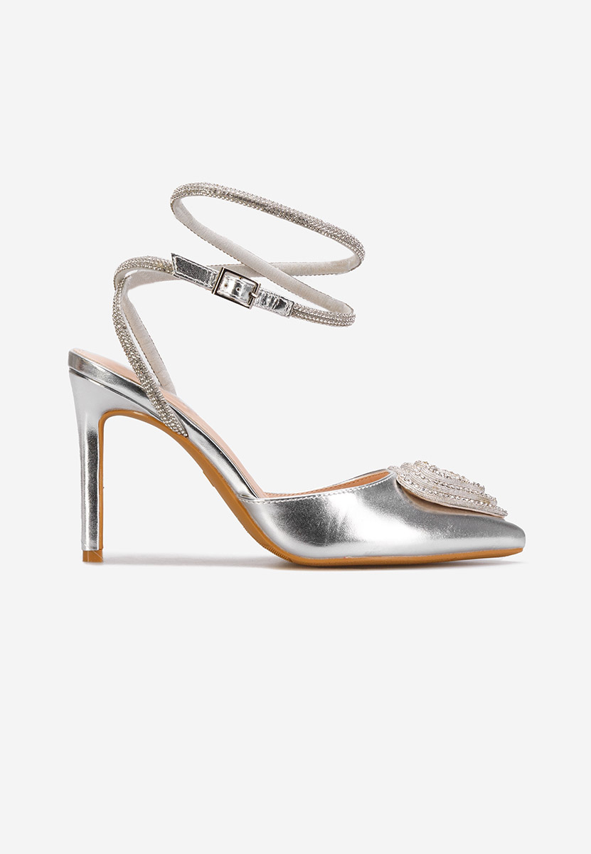 Štikle na visoku petu Amaya  V2 srebrno