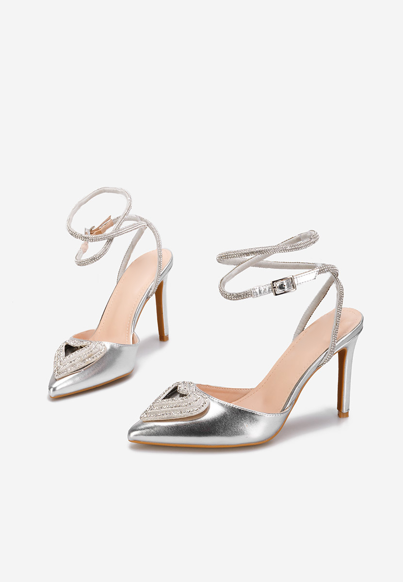 Štikle na visoku petu Amaya  V2 srebrno