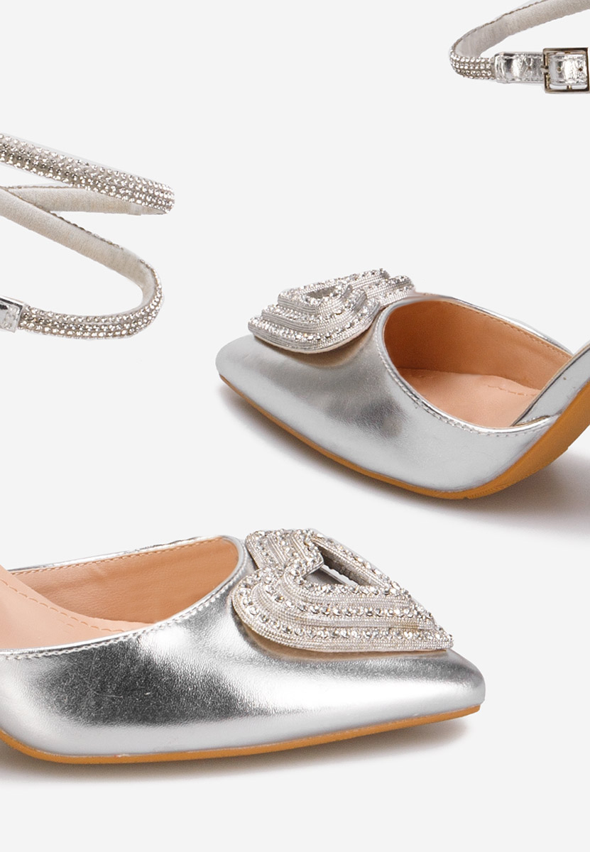 Štikle na visoku petu Amaya  V2 srebrno