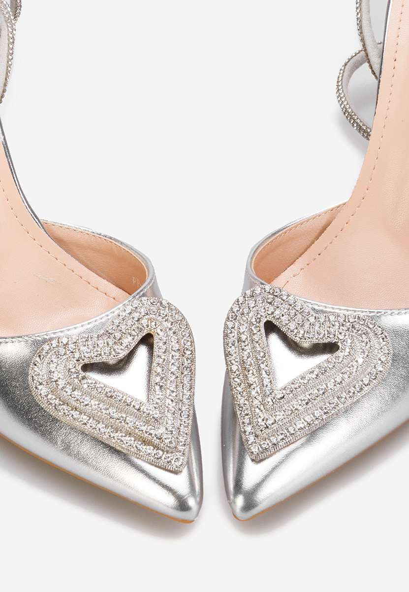 Štikle na visoku petu Amaya  V2 srebrno