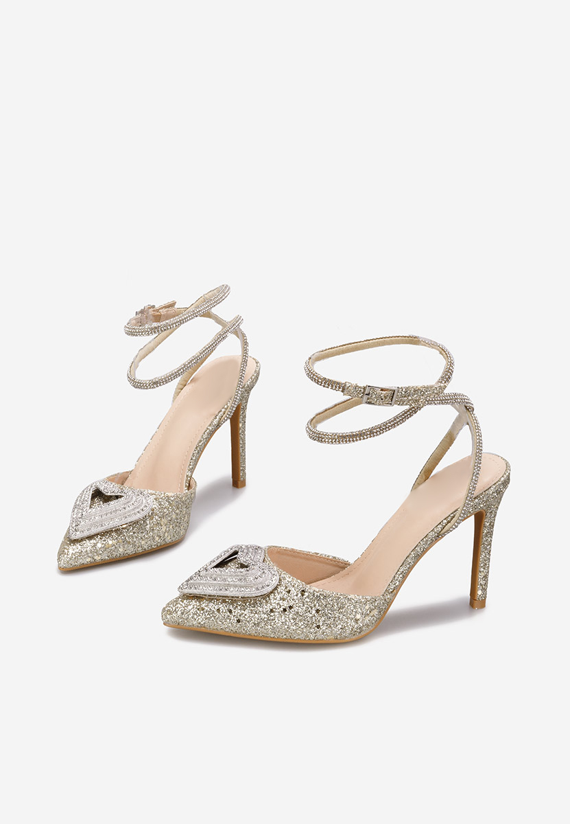 Štikle na visoku petu Amaya zlatno