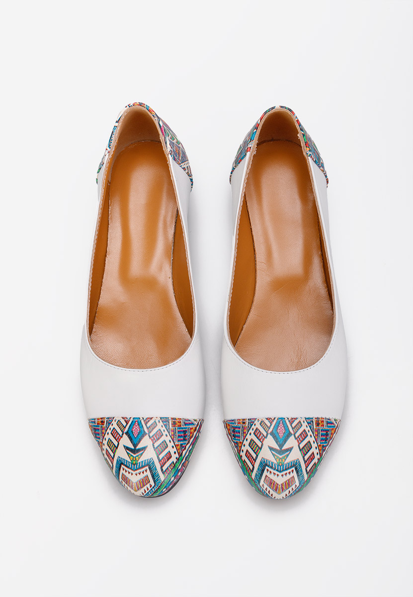 Kožne cipele Romina bijele