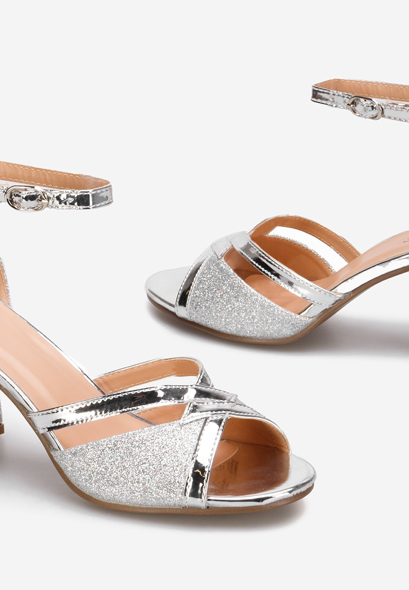 Sandale elegantne Aniela srebrno