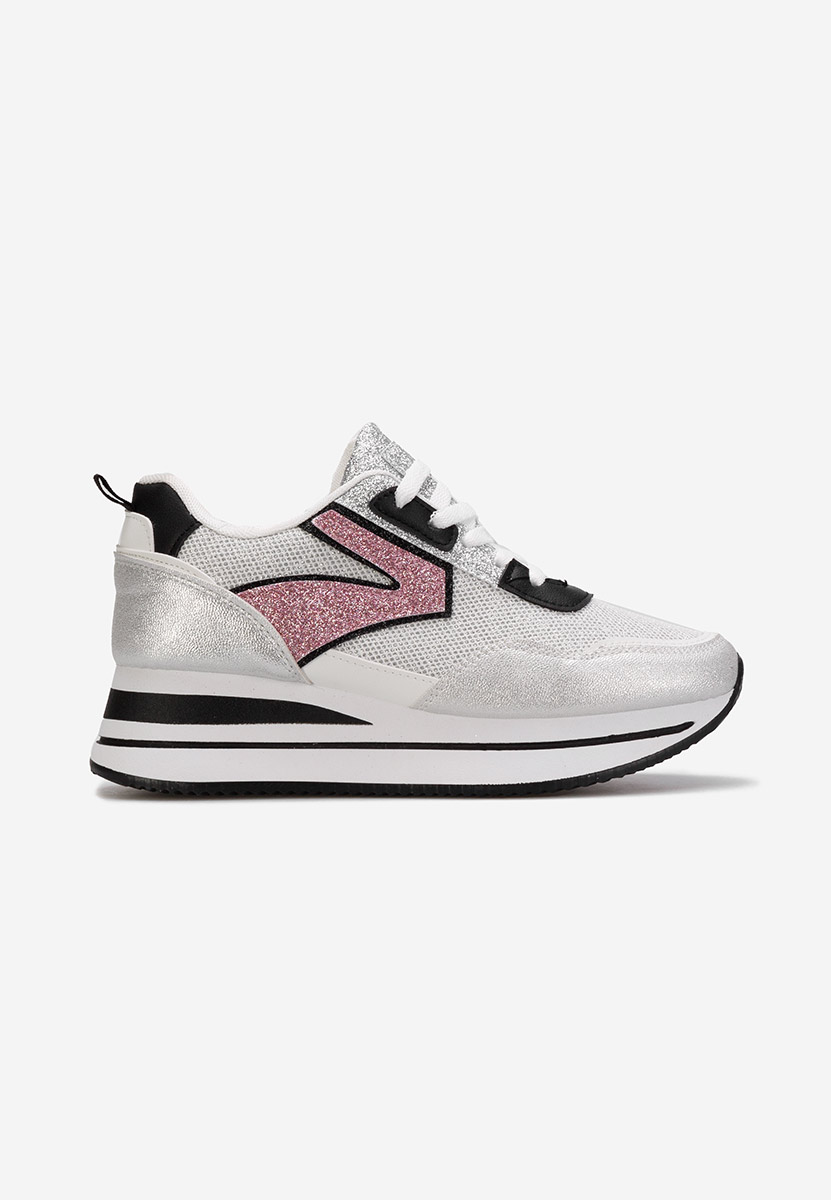 Sneakers s platformom Tarika srebrno