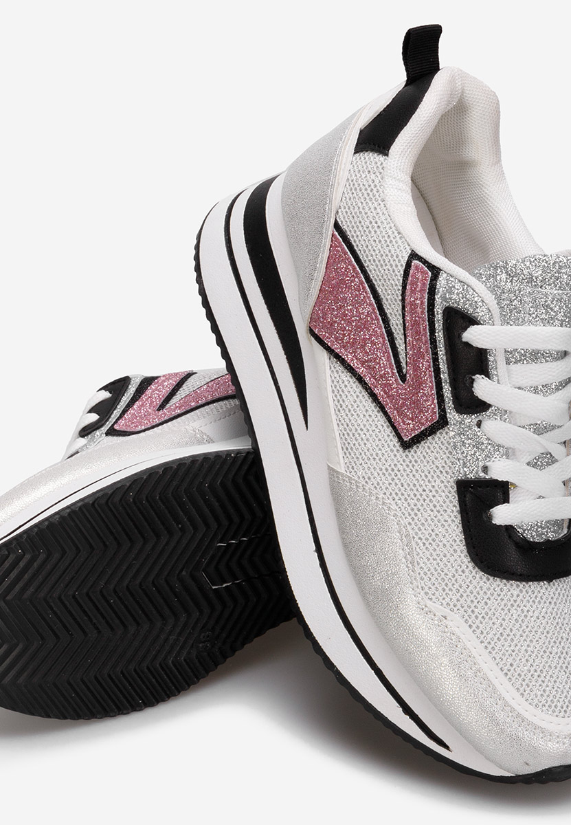 Sneakers s platformom Tarika srebrno