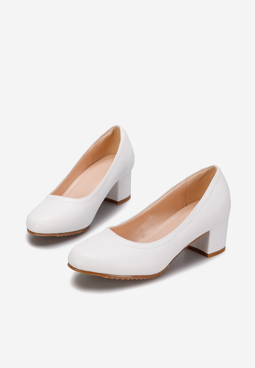 Cipele na srednje visoku petu Zinia bijele