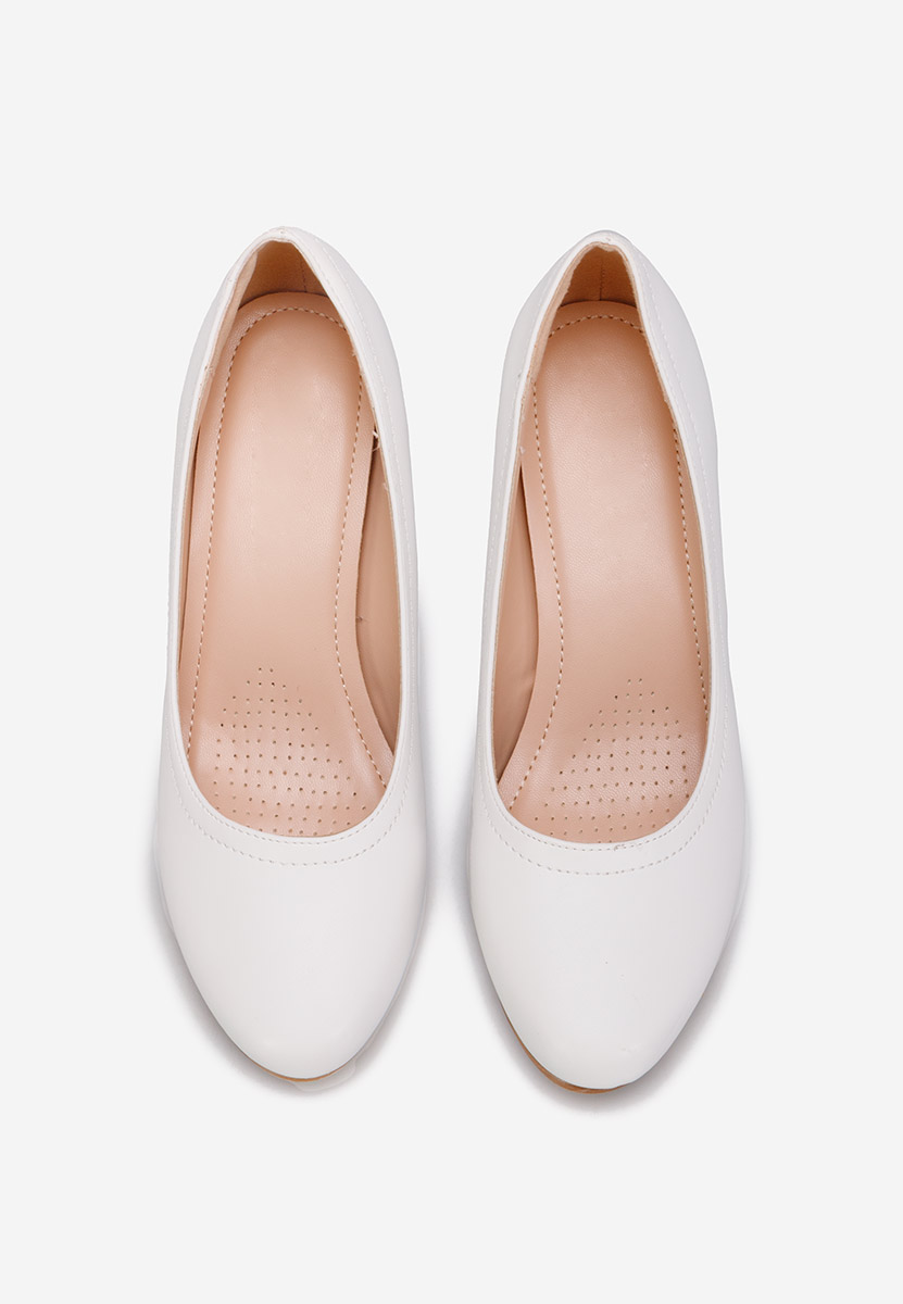 Cipele na srednje visoku petu Zinia bijele