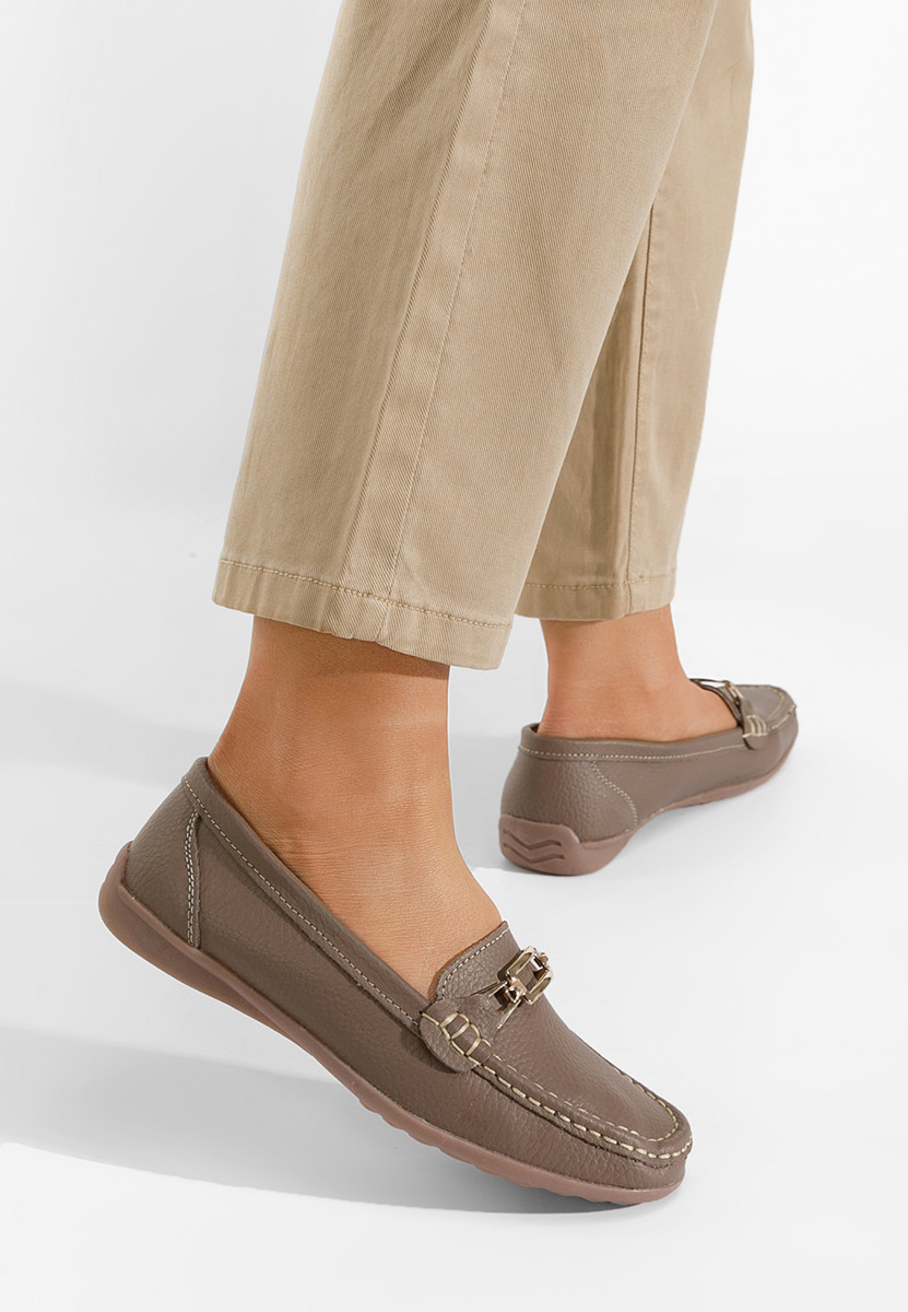 Mokasinke od prirodne kože Celetina kaki