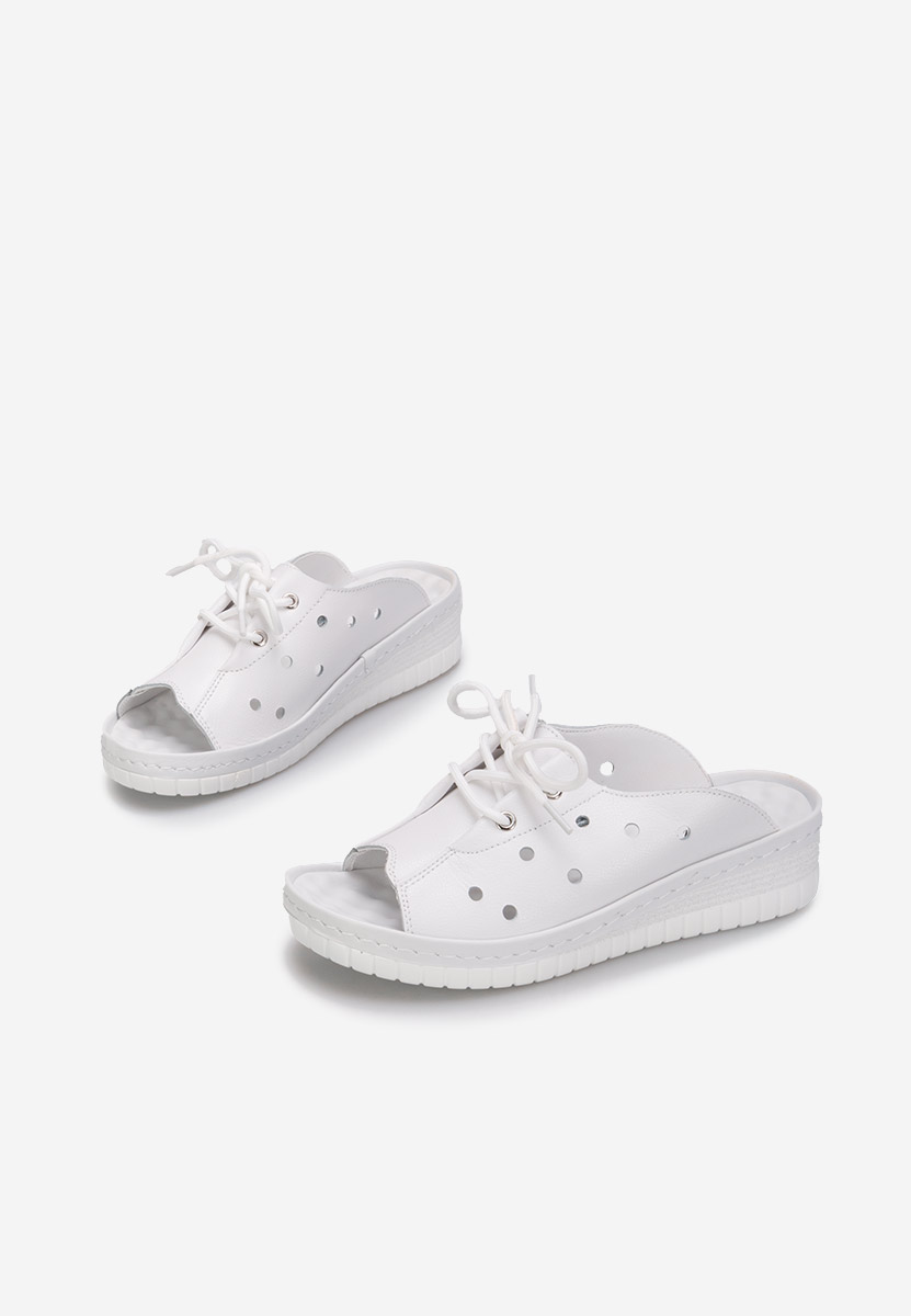 Papuče od prirodne kože Patricia bijele