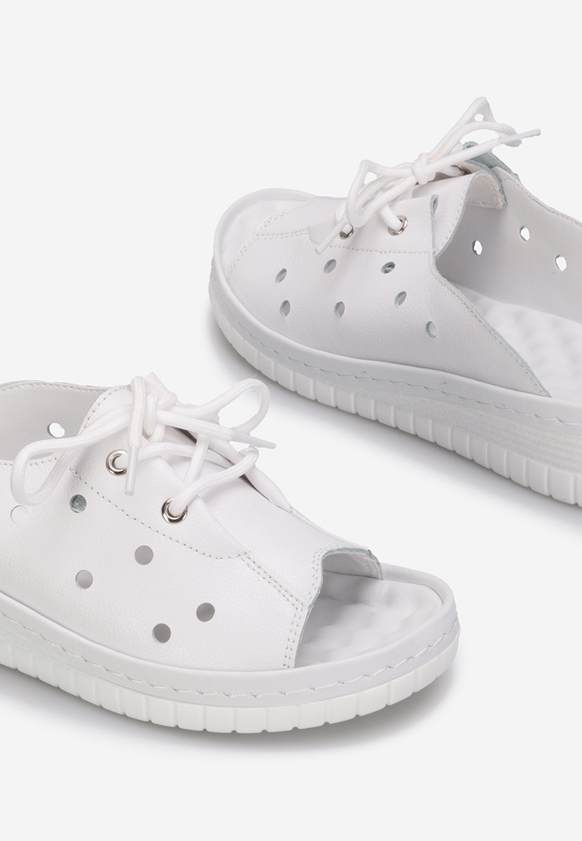 Papuče od prirodne kože Patricia bijele