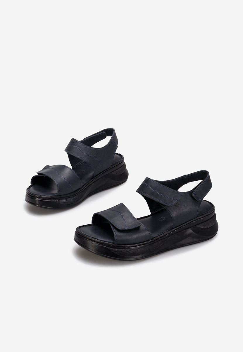 Sandale od prirodne kože Jeremia plavo navy