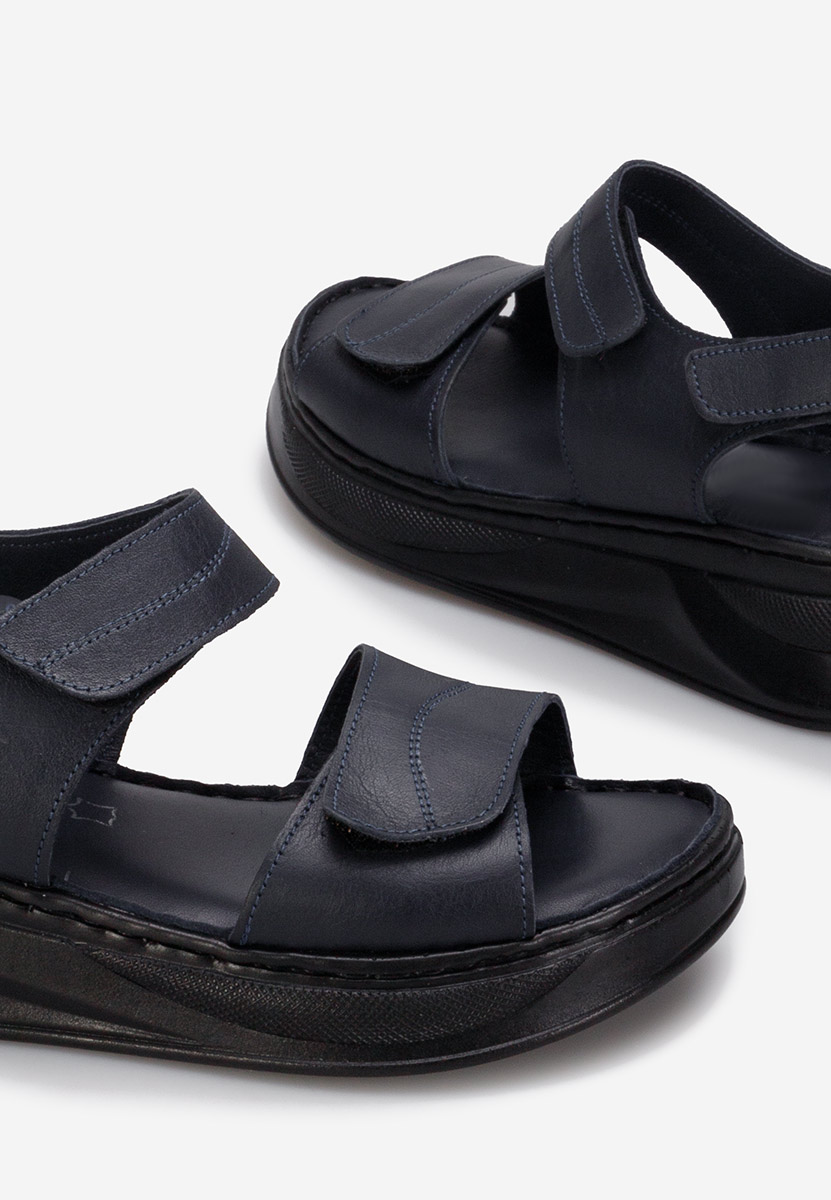 Sandale od prirodne kože Jeremia plavo navy