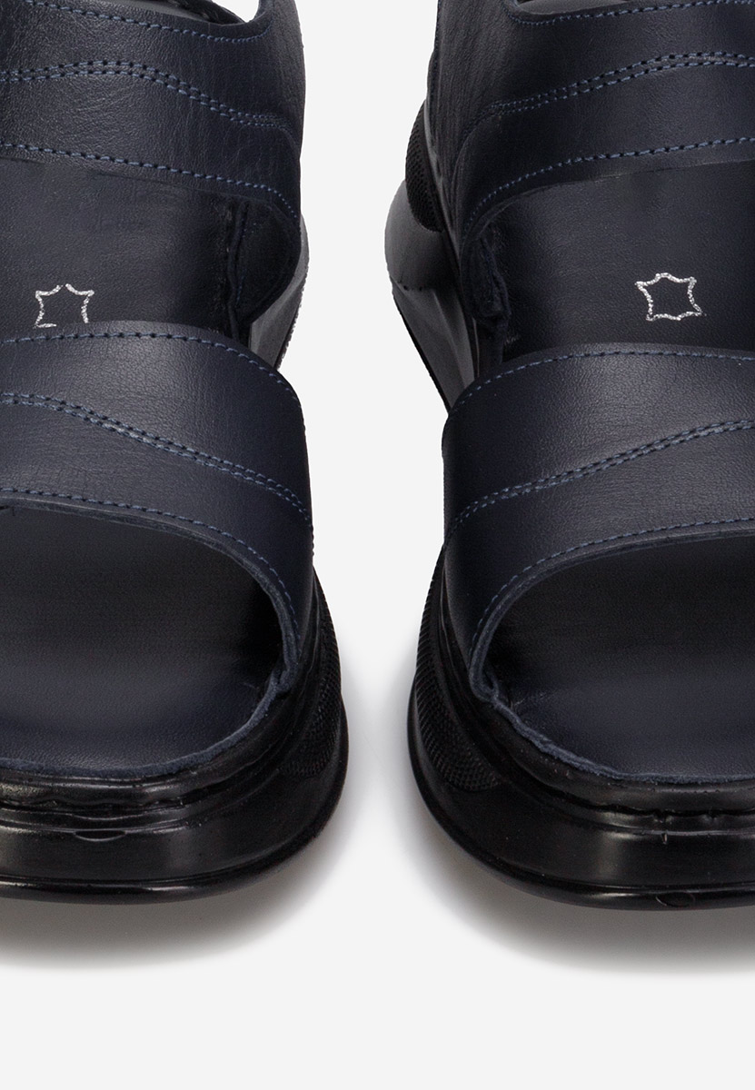 Sandale od prirodne kože Jeremia plavo navy